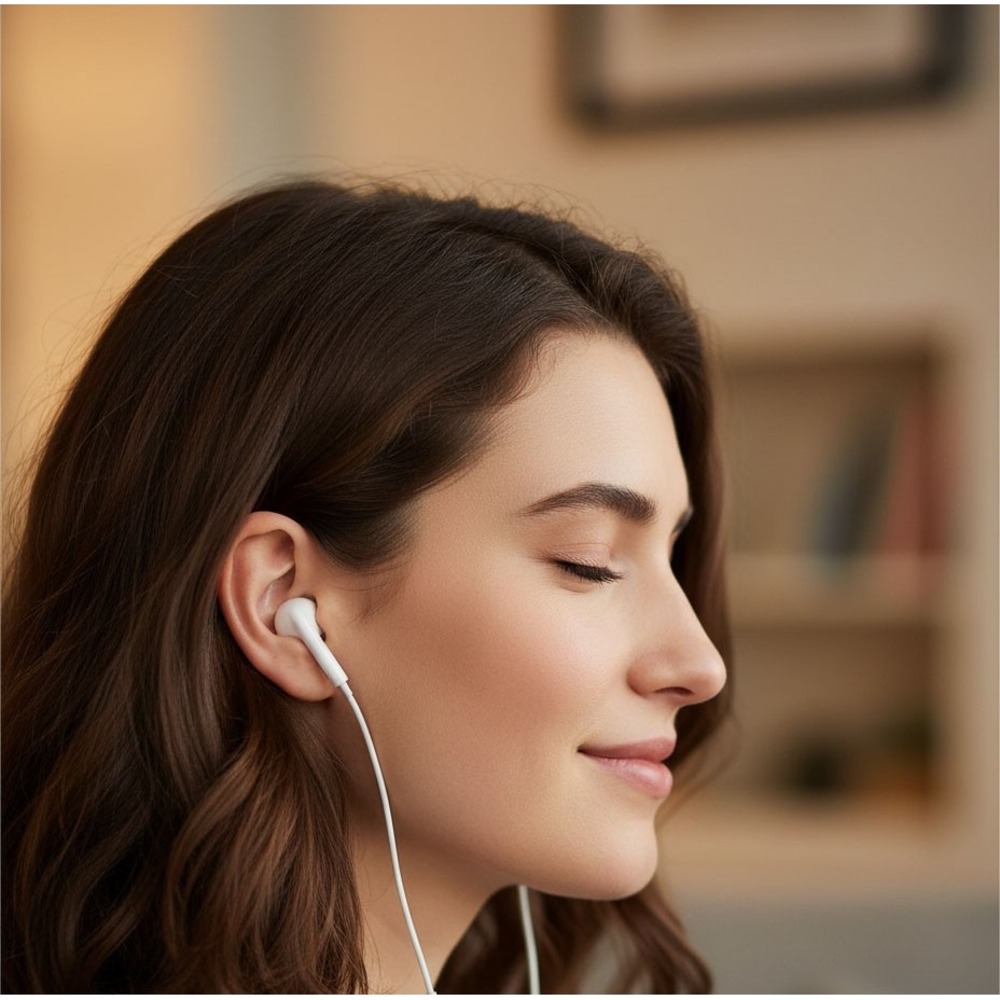 Griffin TuneBuds In-Ear Wired Headphones with Mic Music‎ Control White GC38253